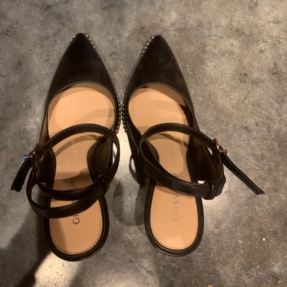 Gianni Bini Studded Black Leather High heels 8 - Picture 3 of 6